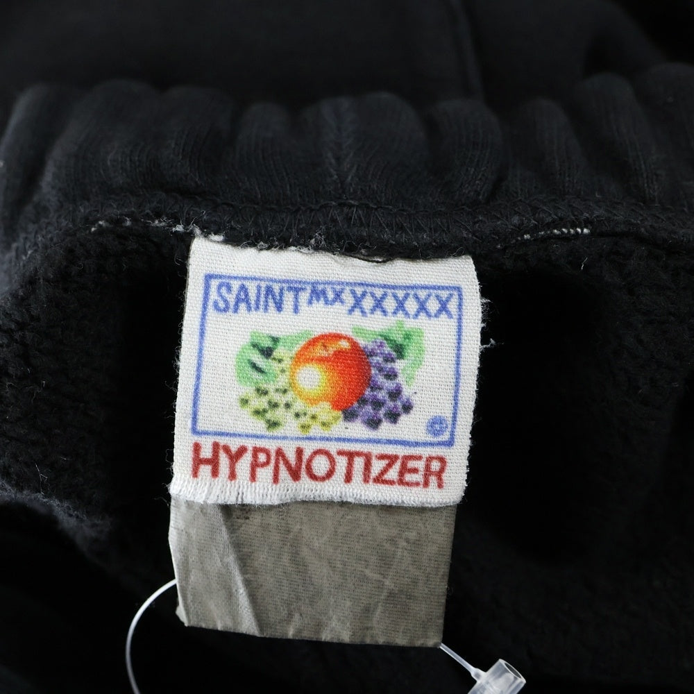 SAINT MICHAEL(セントマイケル) 24AW SWEAT PANTS IT'S SAINT BLACK フロントプリント スウェットパンツ ブラック SM-YS1-0000-049