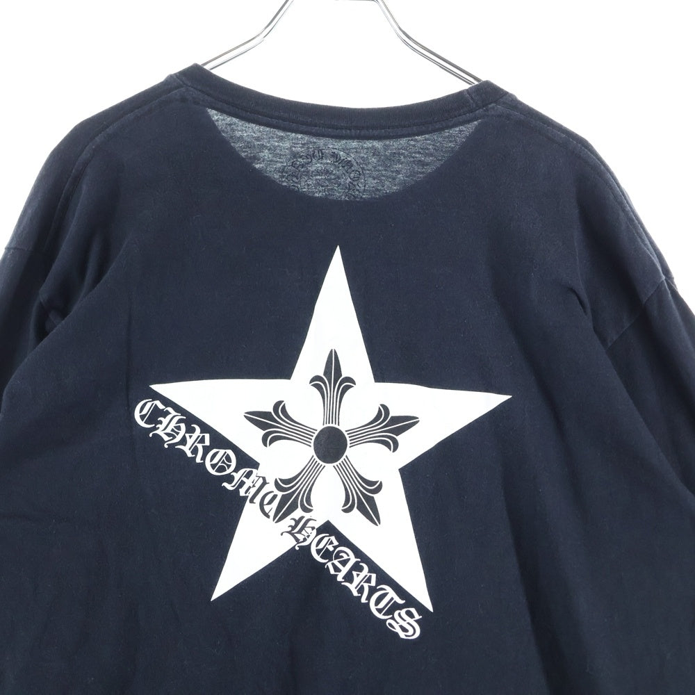 CHROME HEARTS(クロムハーツ) Star Print Long Sleeve Tee スタープリント ロングスリーブ 長袖Tシャツ ロンT ブラック/ホワイト