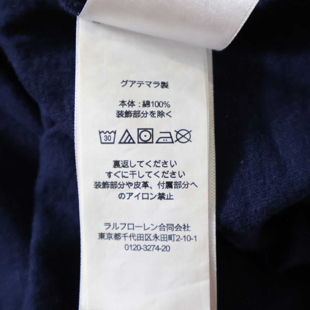 POLO RALPH LAUREN(ポロラルフローレン) SHORT SLEEVE T-SHIRT フロント刺繍ロゴ 半袖Tシャツ カットソー ネイビー SSCNCMSLM4