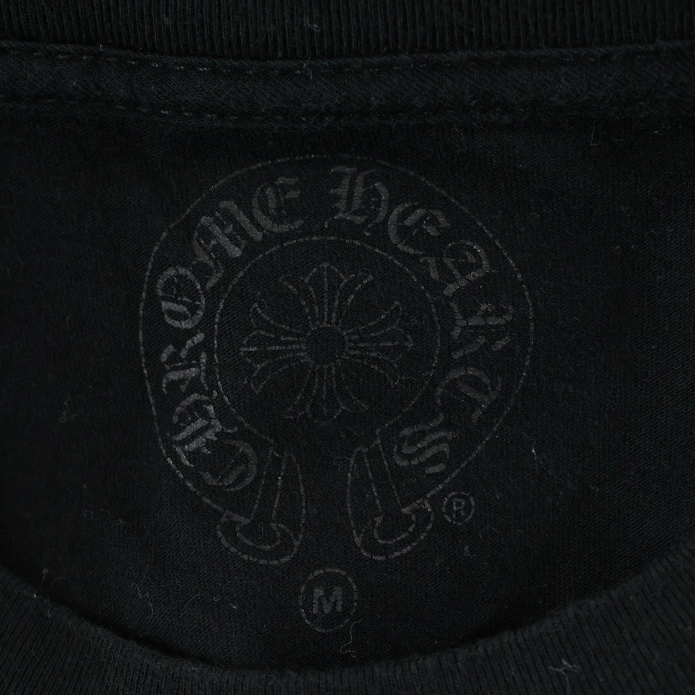 CHROME HEARTS(クロムハーツ) Striped Dagger L/S Tee ストライプ柄 両面プリント クルーネック ロングスリーブ 長袖Tシャツ イエロー/レッド