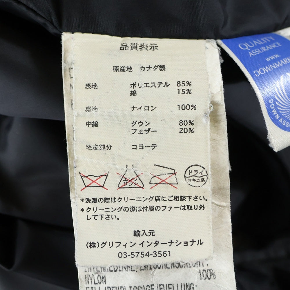 CANADA GOOSE(カナダグース) MACKENZIE PARKA マッケンジーパーカ ファーフーデッド ダウンジャケット コート ブラック レディース 2302JL