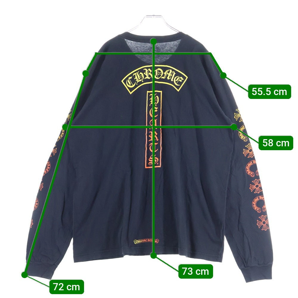 CHROME HEARTS(クロムハーツ) Gradient Logo Long Sleeve Tee グラデーションロゴ ロングスリーブTシャツ 長袖カットソー マルチカラー