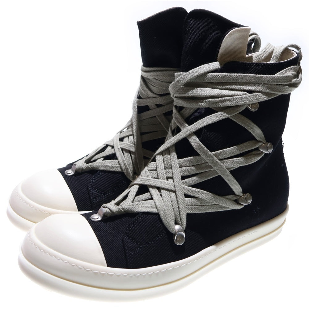 DRKSHDW(ダークシャドウ) 25AW MEGALACE SNEAKS メガレース ハイカットスニーカー ブラック/ホワイト DU02E7809