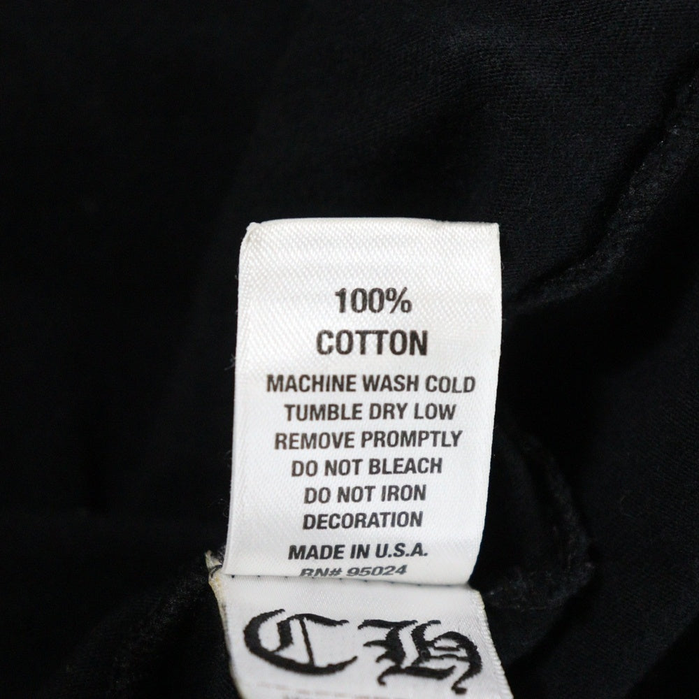 CHROME HEARTS(クロムハーツ) BACK CH CROSS CHプラス スクロールラベル バックプリント 長袖Tシャツ カットソー ブラック