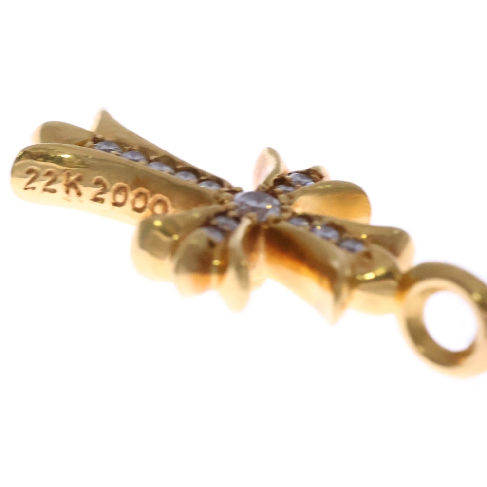 CHROME HEARTS(クロムハーツ) 22K TNY CRSF P/DIA タイニーファットクロス PAVEダイヤ ペンダントトップ ゴールド BCA033