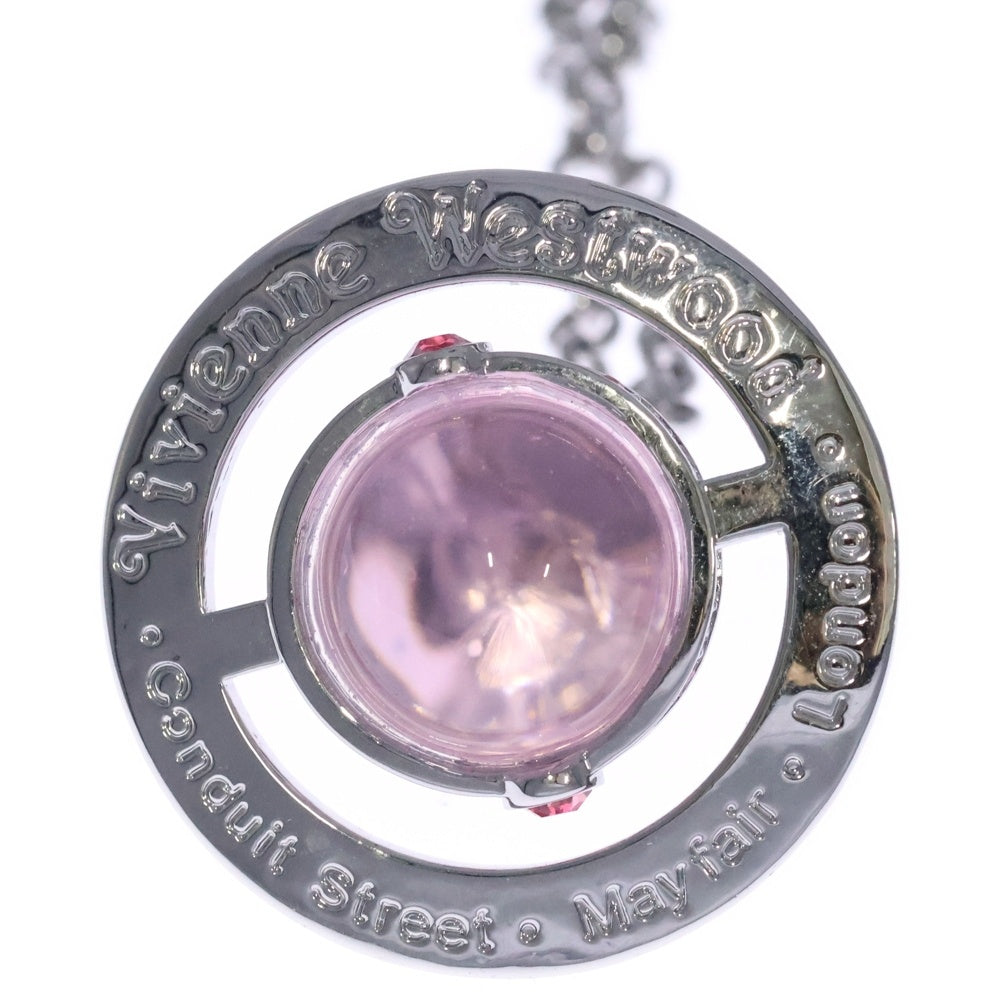 Vivienne Westwood(ヴィヴィアンウエストウッド) タイニーオーブ ネックレス アクセサリー ラインストーン ピンク/シルバー