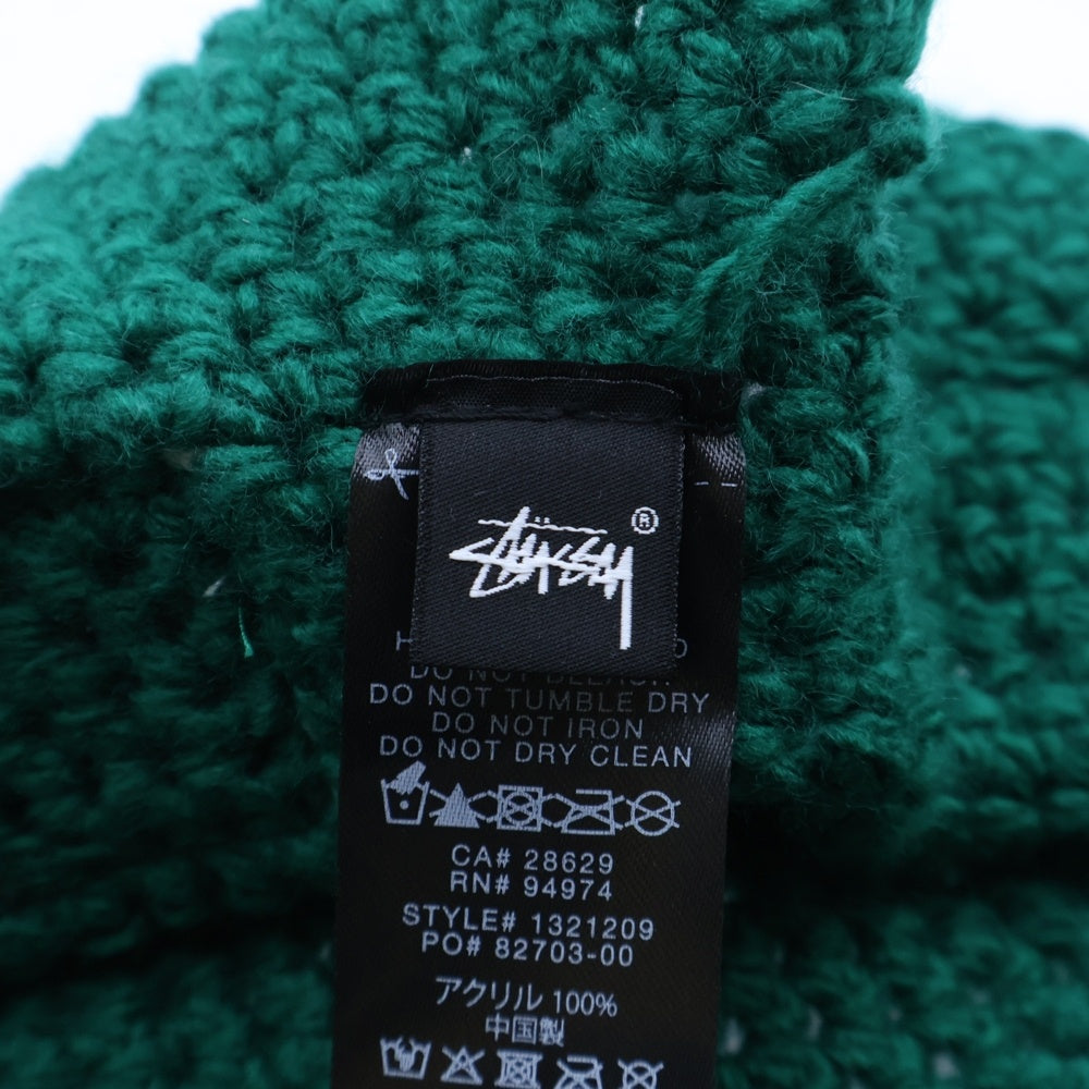 STUSSY(ステューシー) Dice Knit Bucket Hat 1321209 ダイス刺繍 ニットバケットハット 帽子 グリーン