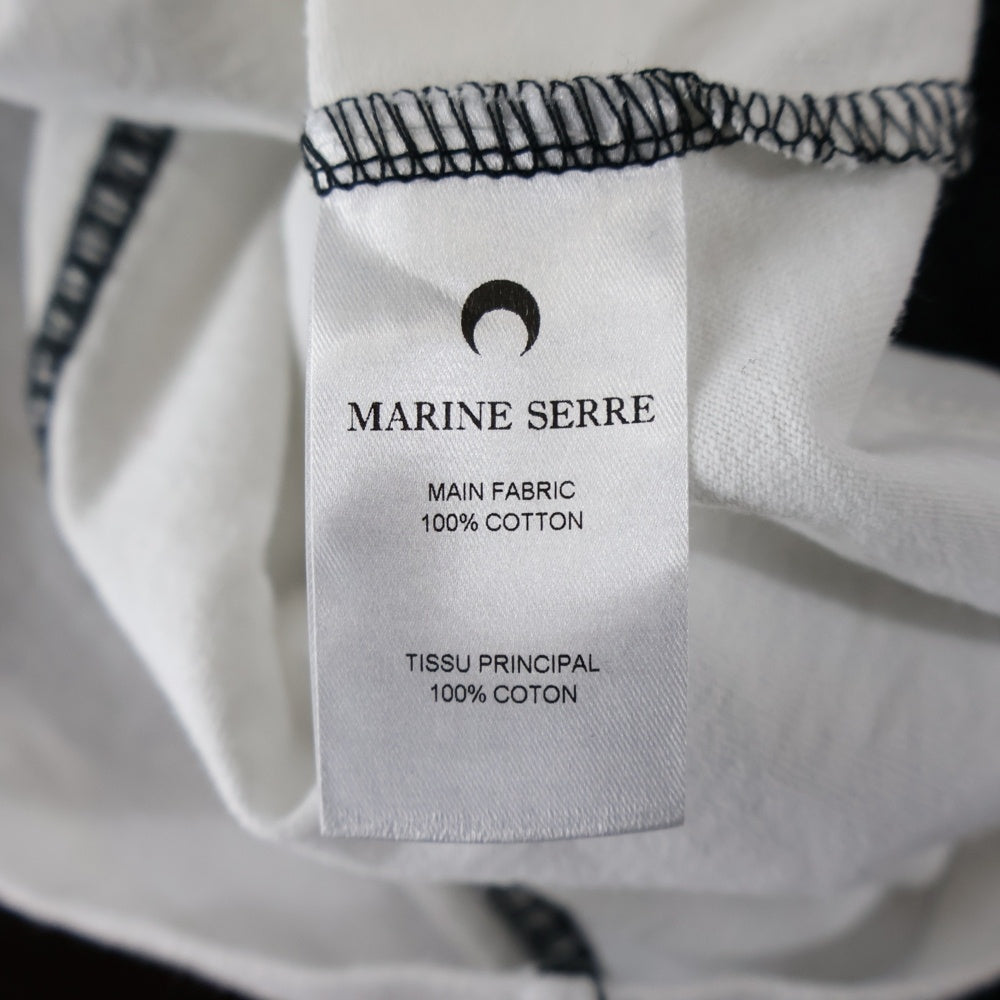 MARINE SERRE(マリーン セル) Graphic Tshirts グラフィック 長袖Tシャツ カットソー レディース ホワイト