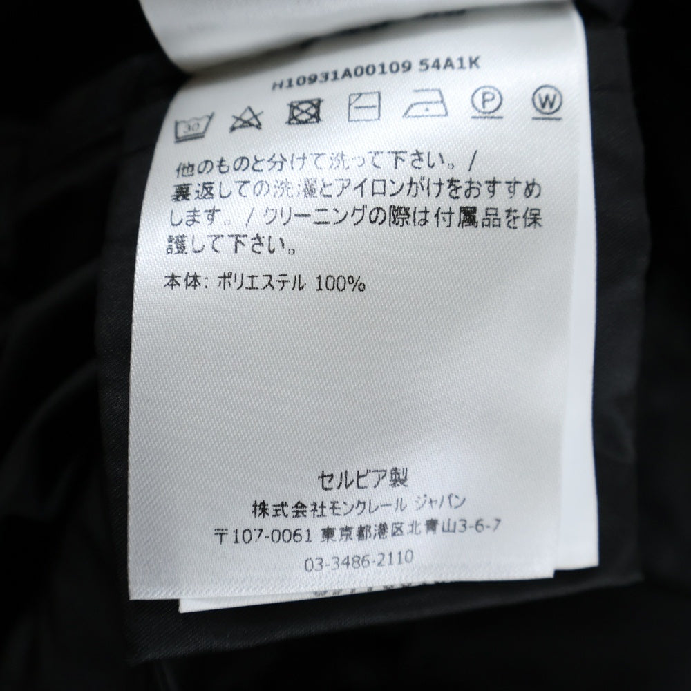 MONCLER(モンクレール) 22SS HOULGATE GIUBBOTTO ボタンフライ ナイロンジャケット ブラック レディース