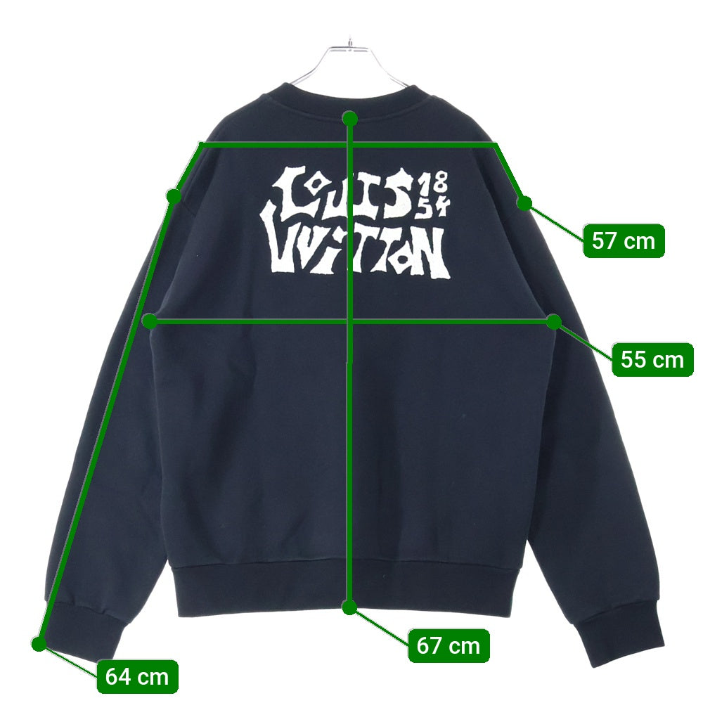 LOUIS VUITTON(ルイヴィトン) LVコミックスオウルパッチクルーネックスウェットトレーナー ブラック RM231 VW3 HOY79W