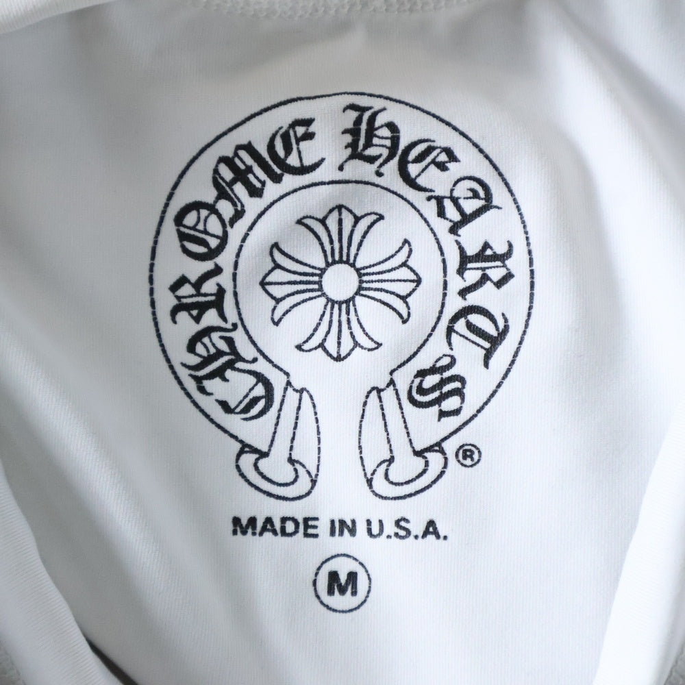 CHROME HEARTS(クロムハーツ) LS Rash Guard 袖ロゴプリント 長袖ラッシュガード カットソー ホワイト