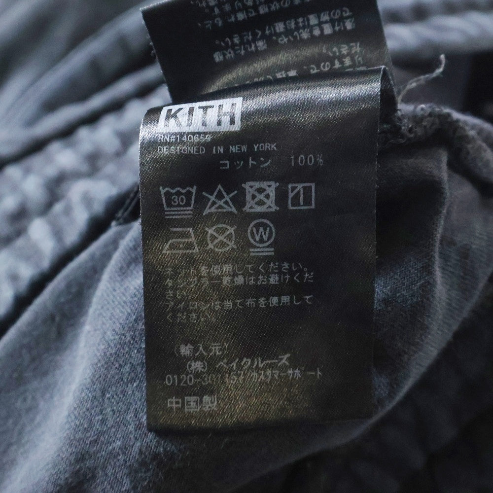 KITH(キス) 21AW ロゴ刺繍 スウェットパンツ コットン ブラック 21-030-060-0006-4-0
