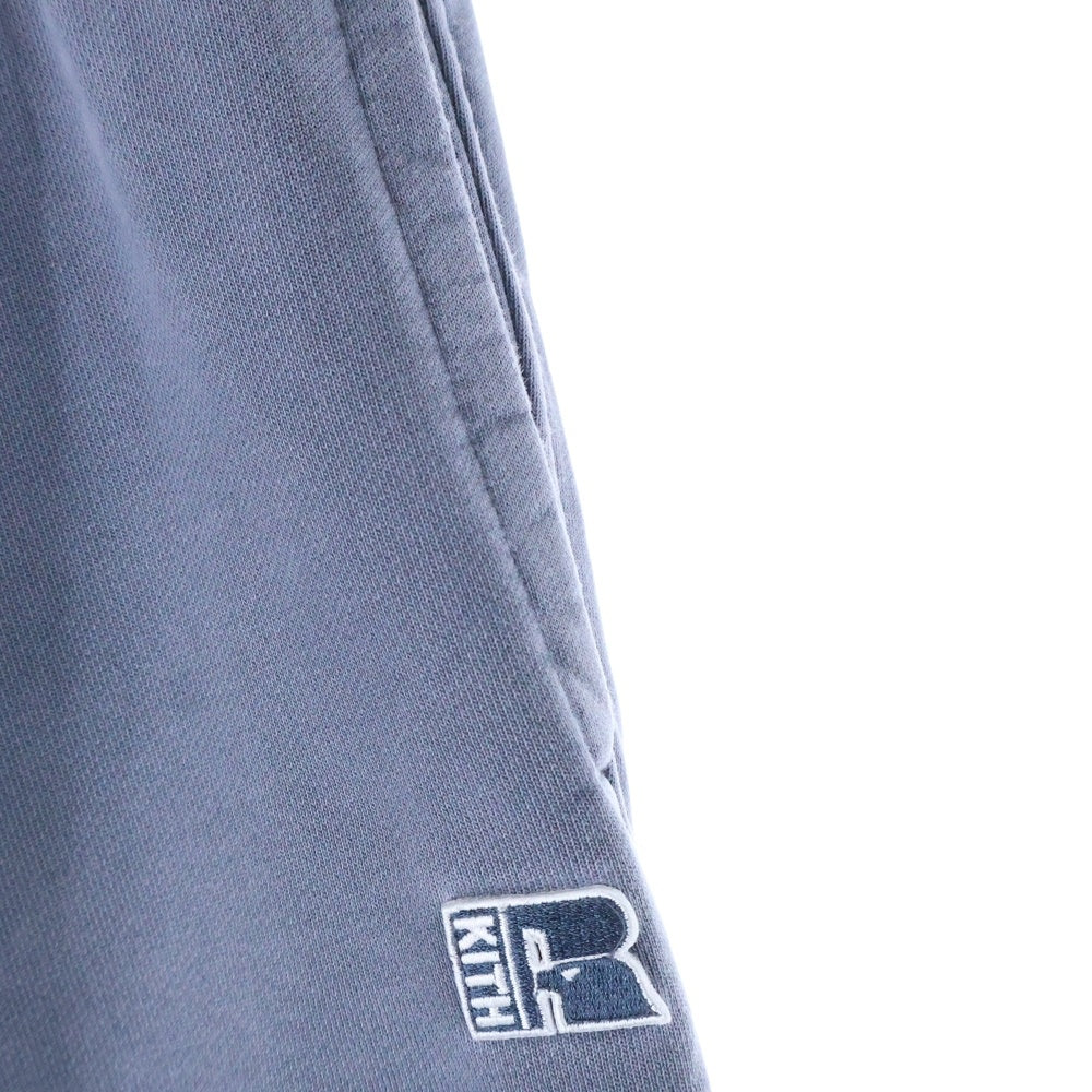 KITH(キス) × Russell フロントロゴ刺繍 スウェットパンツ コットン ネイビー 21-030-060-0002-3-0