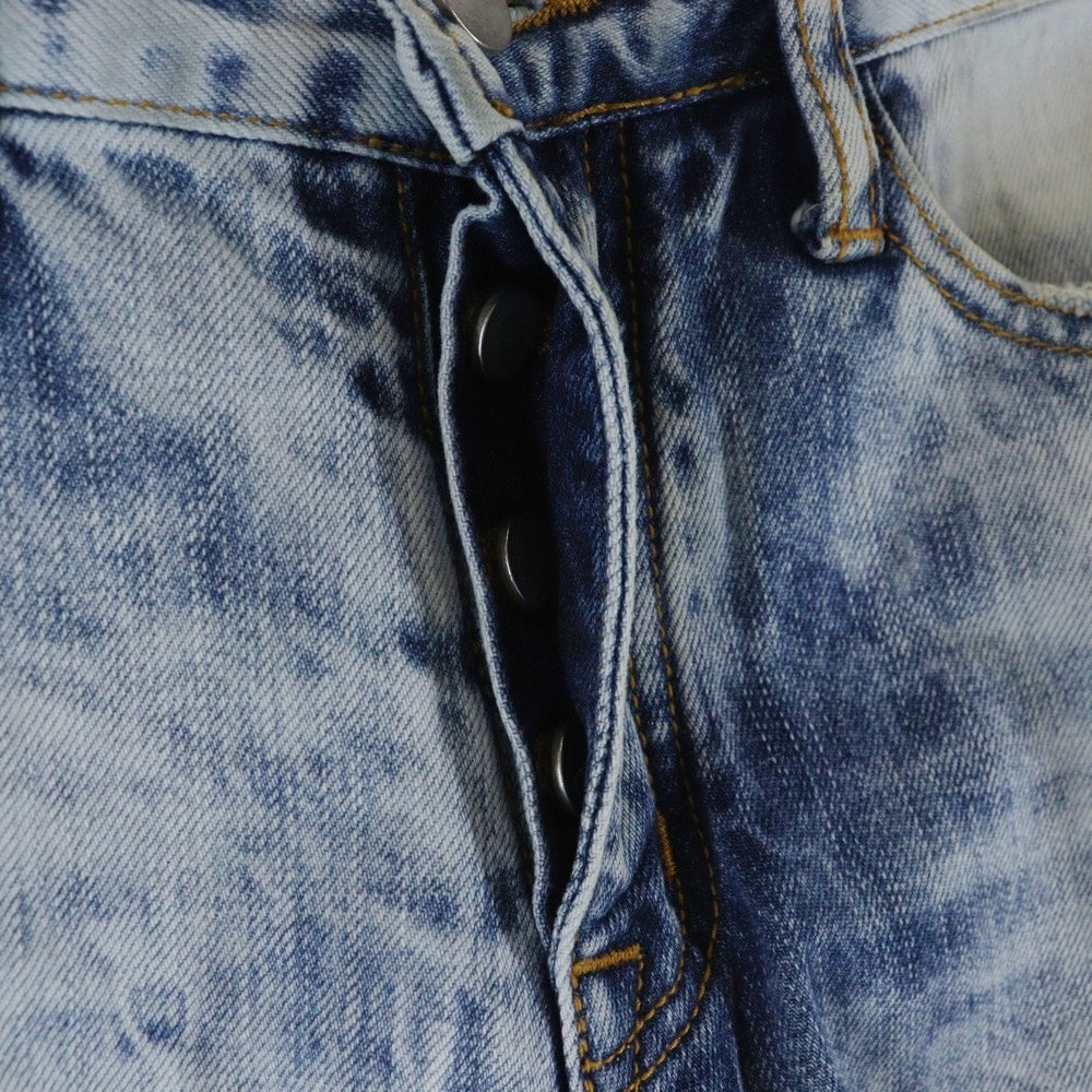 MNML(ミニマル) ペイント加工 スキニーデニムパンツ インディゴ