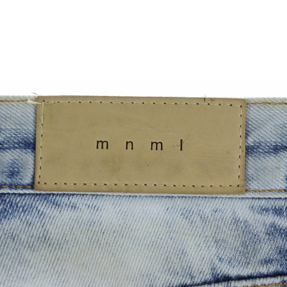 MNML(ミニマル) ペイント加工 スキニーデニムパンツ インディゴ