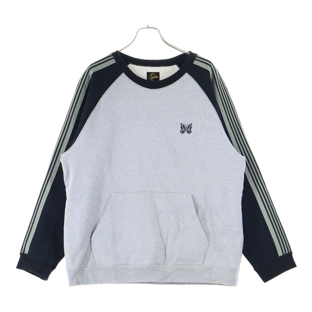 Needles(ニードルス) ×23SS STUDIOUS Raglan Sweat ラグランスウェット クルーネック グレー MR452