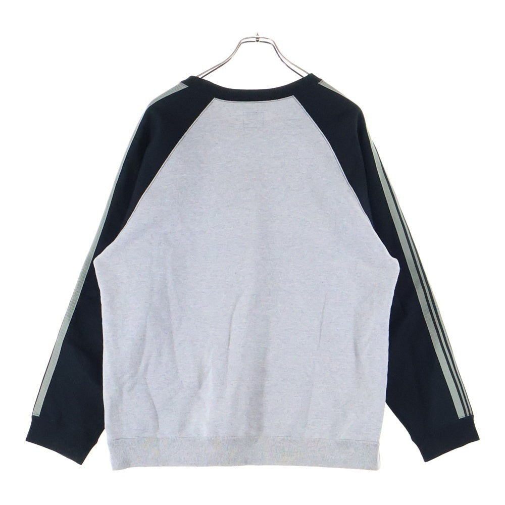 Needles(ニードルス) ×23SS STUDIOUS Raglan Sweat ラグランスウェット クルーネック グレー MR452