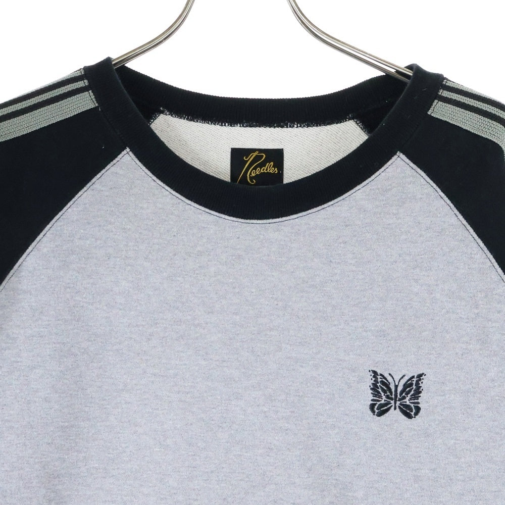 Needles(ニードルス) ×23SS STUDIOUS Raglan Sweat ラグランスウェット クルーネック グレー MR452