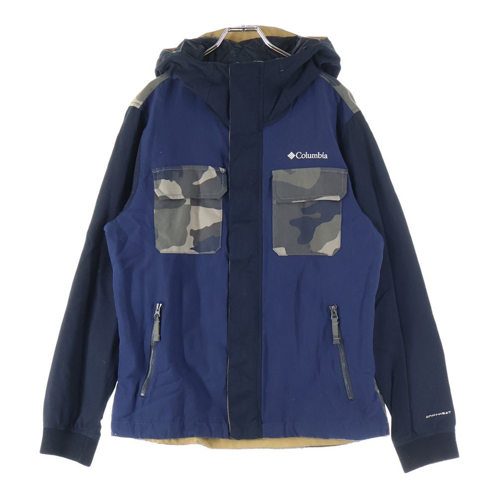 Columbia(コロンビア) 刺繍ロゴ カモ柄 ナイロンジャケット ブラック PM3671