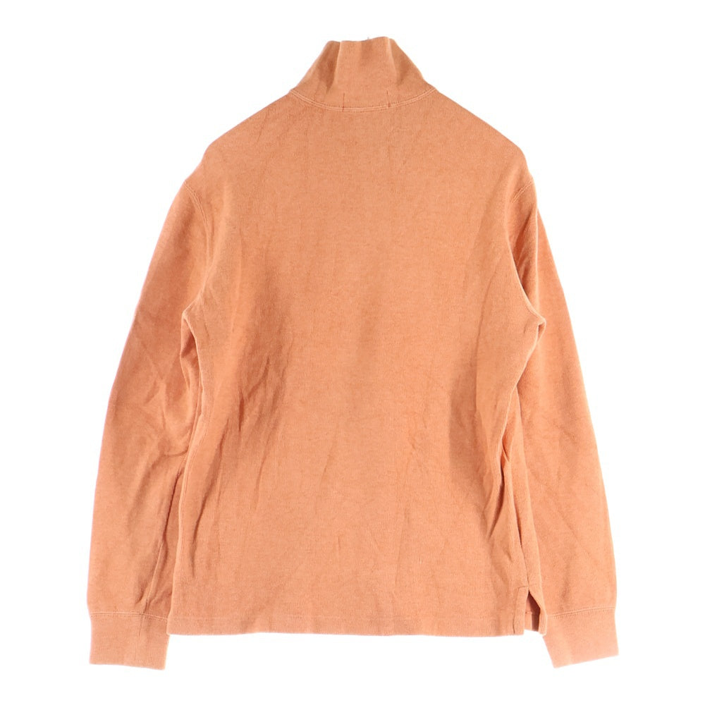 POLO RALPH LAUREN(ポロラルフローレン) 刺繍ロゴ コットン ハージジップスウェット トレーナー オレンジ KK-RL-YW-0514