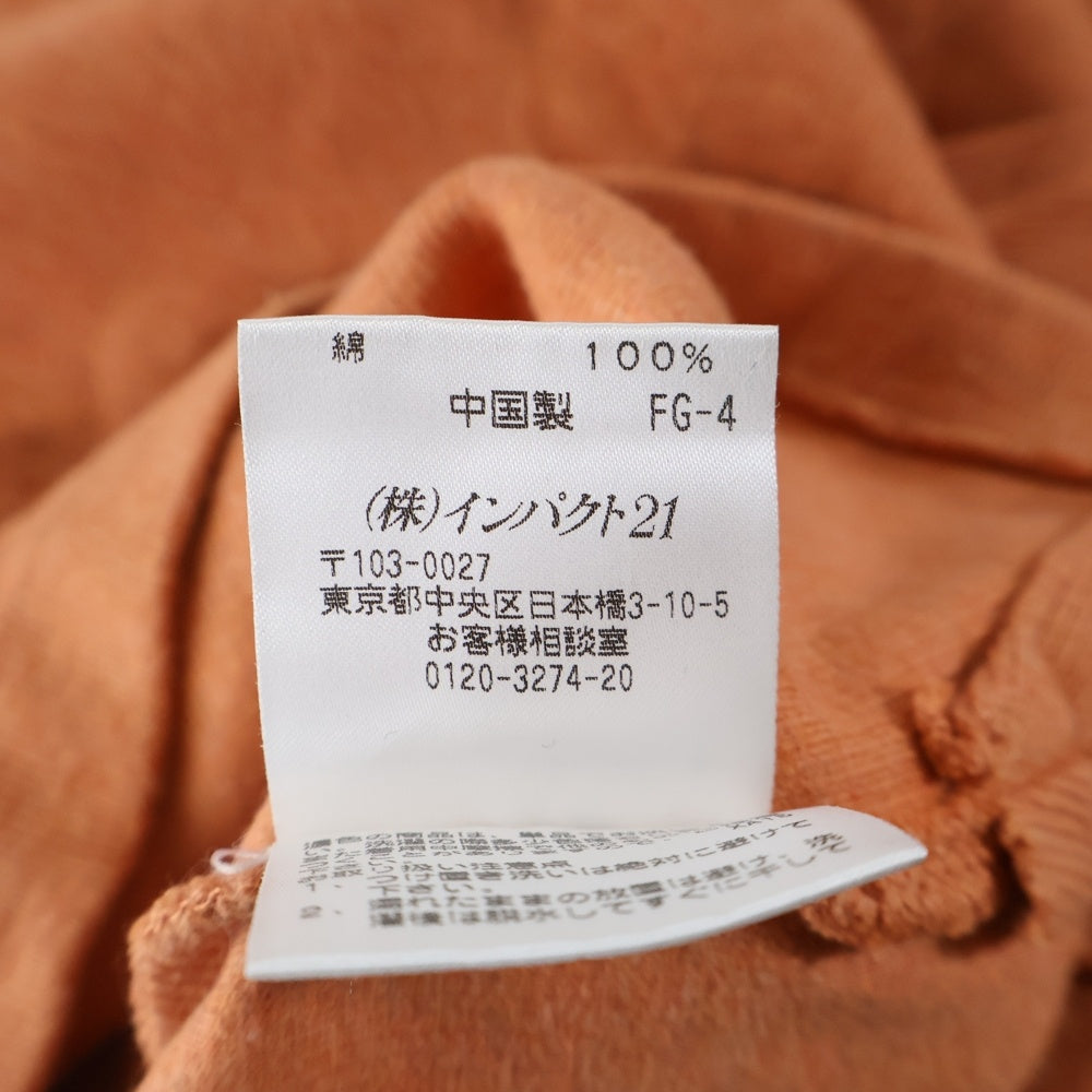 POLO RALPH LAUREN(ポロラルフローレン) 刺繍ロゴ コットン ハージジップスウェット トレーナー オレンジ KK-RL-YW-0514