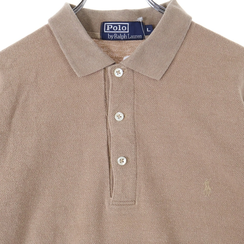 POLO RALPH LAUREN(ポロラルフローレン) 刺繍ロゴ コットン ポロシャツ 半袖シャツ ブラウン