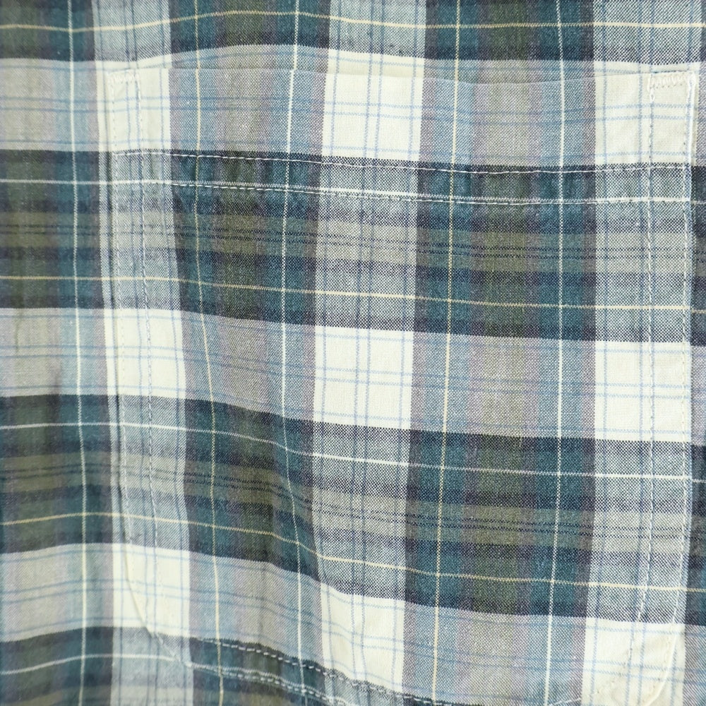 L.L.Bean(エルエルビーン) コットン チェック ポケット長袖シャツ グリーン