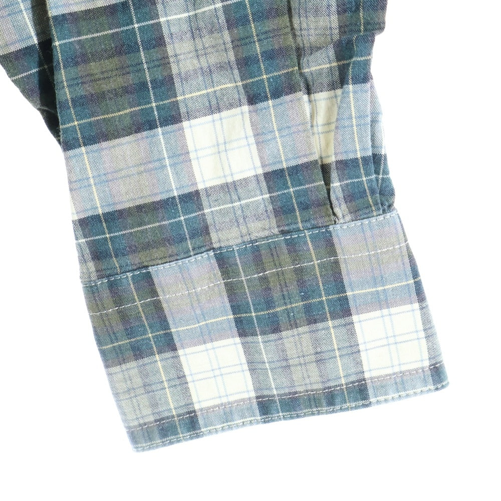 L.L.Bean(エルエルビーン) コットン チェック ポケット長袖シャツ グリーン