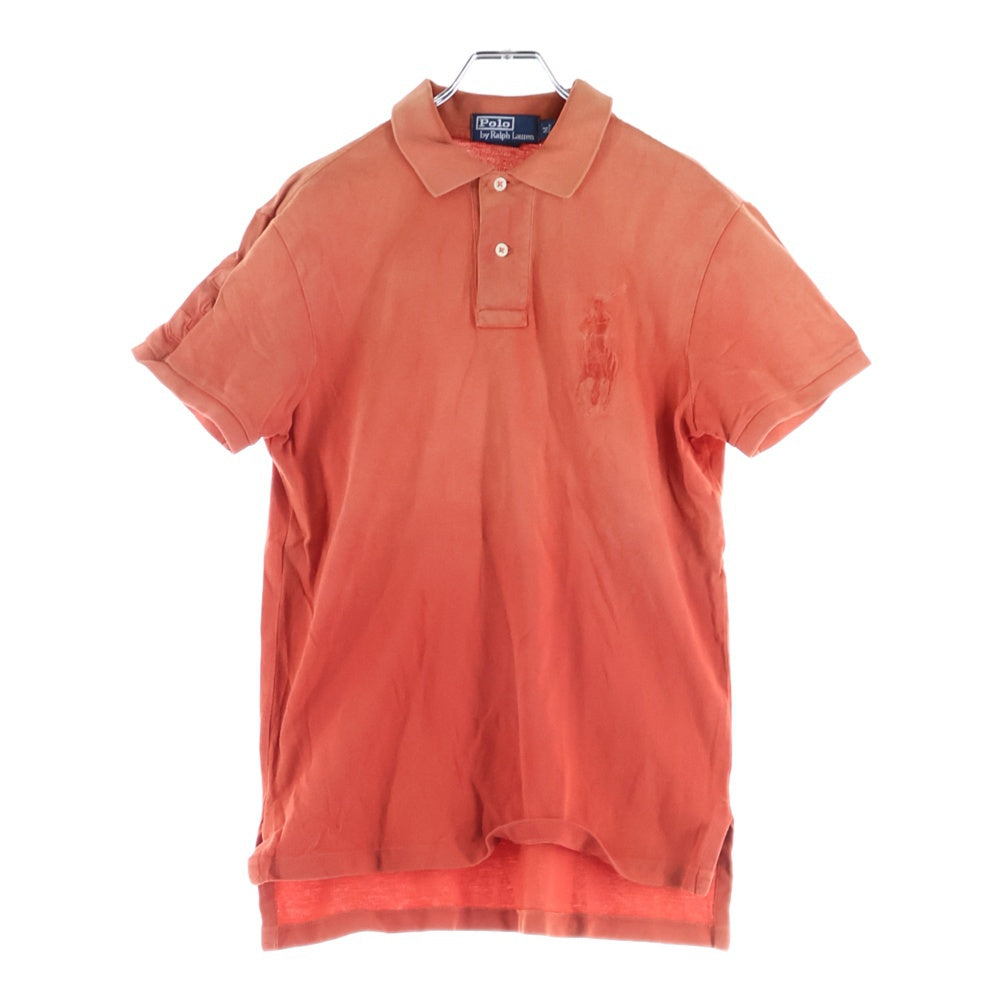 POLO RALPH LAUREN(ポロラルフローレン) ビッグ刺繍ロゴ コットン ポロシャツ ポケット半袖シャツ レッド