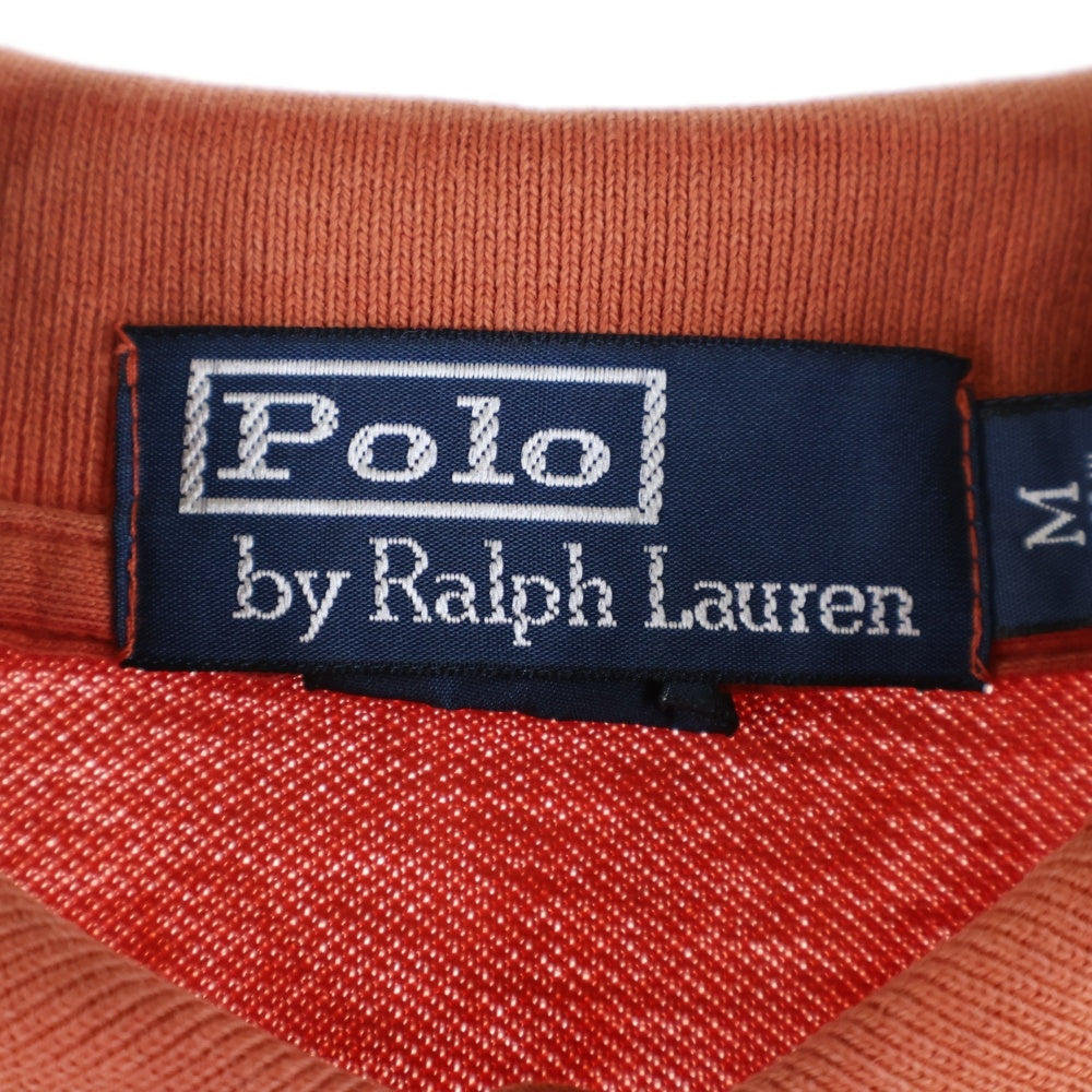 POLO RALPH LAUREN(ポロラルフローレン) ビッグ刺繍ロゴ コットン ポロシャツ ポケット半袖シャツ レッド