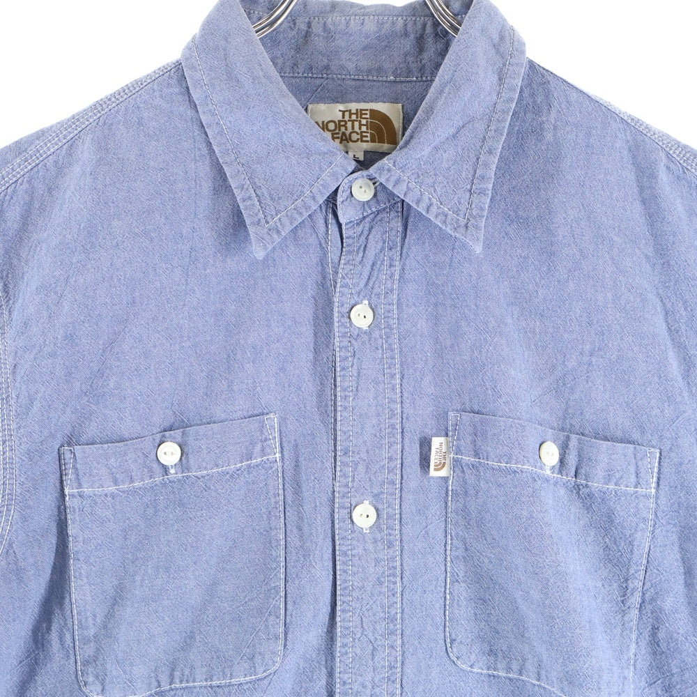 THE NORTH FACE(ザノースフェイス) 茶タグ ポケット半袖シャツ インディゴ AT30700