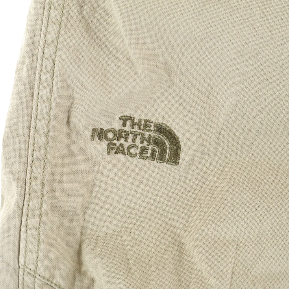 THE NORTH FACE(ザノースフェイス) フロント 刺繍ロゴ コットンパンツ ベージュ NT52973