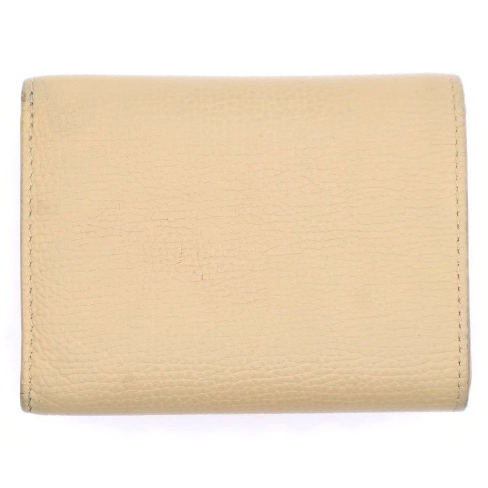 LOEWE(ロエベ) ANAGRAM TRIFOLD W DARK BUT アナグラム トライフォールド レザー コンパクトウォレット 三つ折り財布 イエロー C821TR2X02