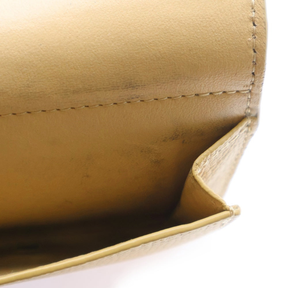 LOEWE(ロエベ) ANAGRAM TRIFOLD W DARK BUT アナグラム トライフォールド レザー コンパクトウォレット 三つ折り財布 イエロー C821TR2X02