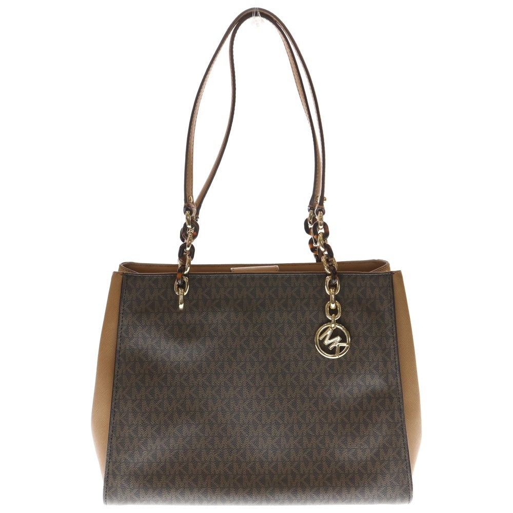 MICHAEL KORS(マイケルコース) SOFIA LG TOTE LEATHER 総柄 レザーハンドバッグ トートバッグ ブラウン レディース 35F8GO5T3B