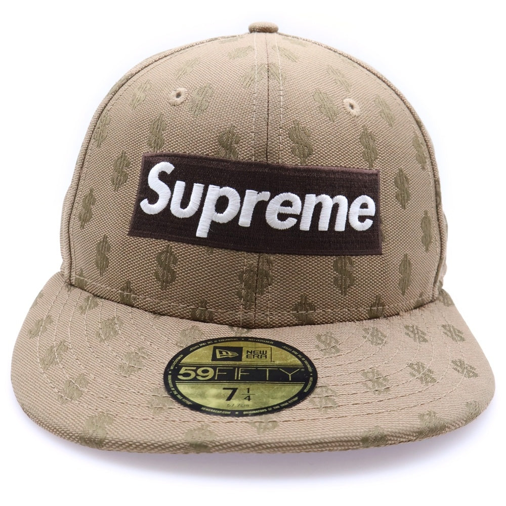 SUPREME(シュプリーム) × NEW ERA 59FIFTY キャップ ドルマーク 総柄 ブラウン G28 10262017