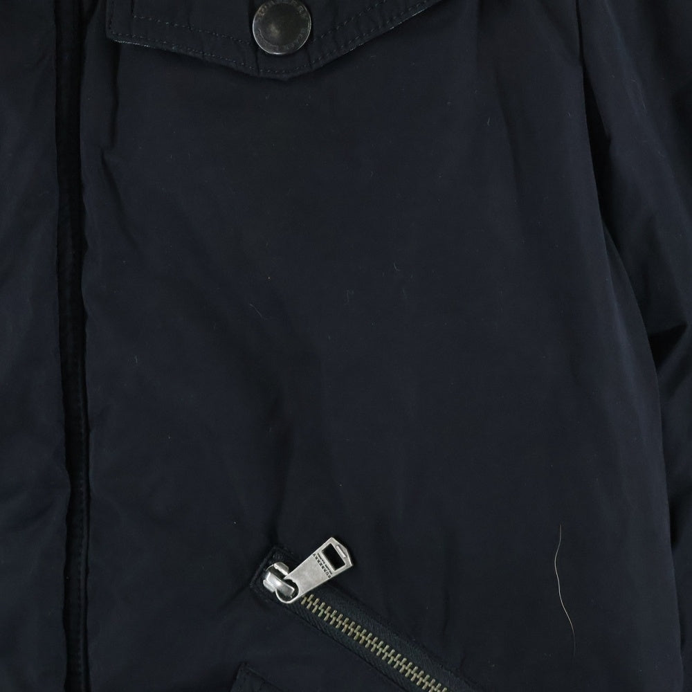 BURBERRY BLACK LABEL(バーバリー ブラックレーベル) ダウンジャケット アウター フード ラクーンファー ブラック D1F22-221-09