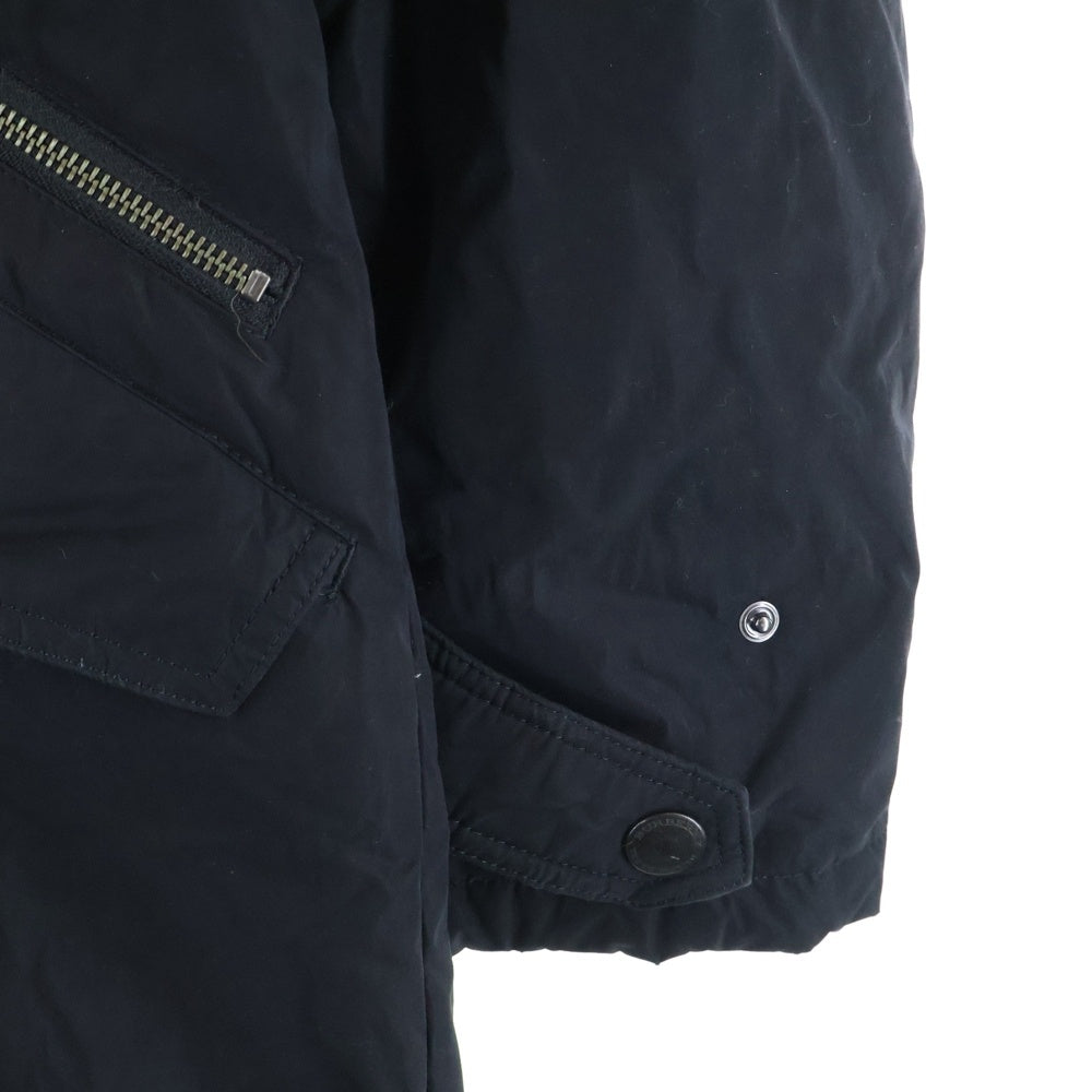 BURBERRY BLACK LABEL(バーバリー ブラックレーベル) ダウンジャケット アウター フード ラクーンファー ブラック D1F22-221-09