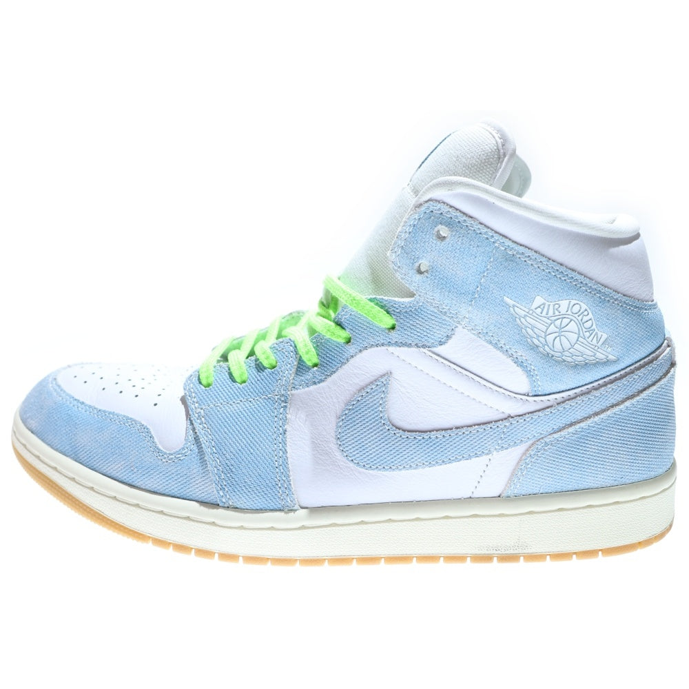 NIKE(ナイキ) Air Jordan 1Mid Denim&Gray エアジョーダンワン ミッド HQ2005-100 インディゴ/ホワイト