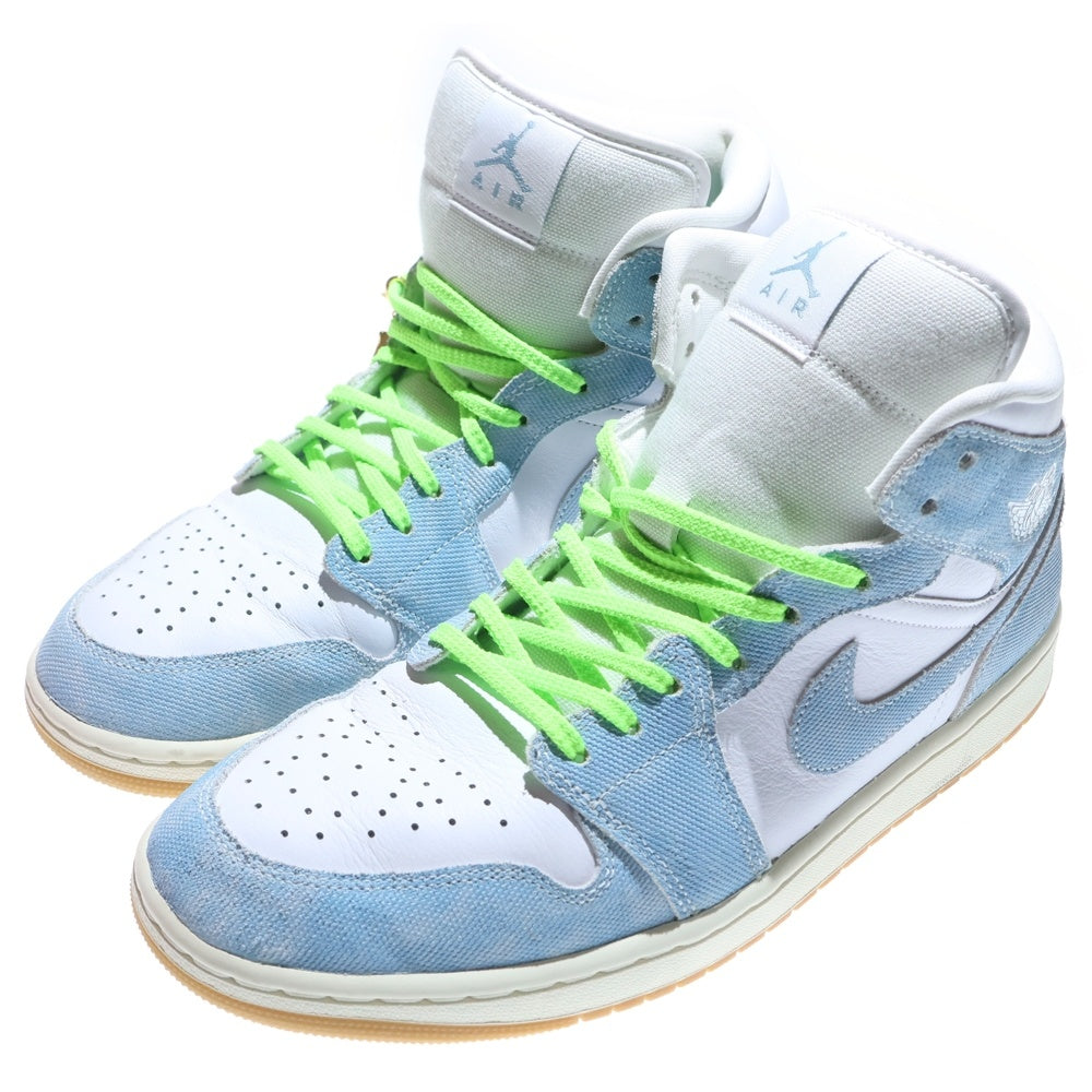NIKE(ナイキ) Air Jordan 1Mid Denim&Gray エアジョーダンワン ミッド HQ2005-100 インディゴ/ホワイト