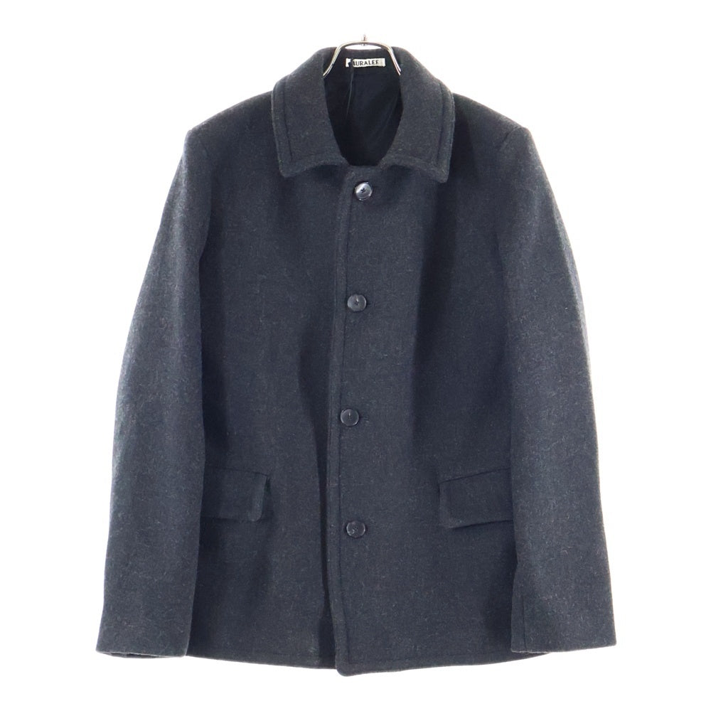 AURALEE(オーラリー) 25AW SHETLAND WOOL DOUBLE CLOTH BLOUSON DARK CHARCOAL A25AC02HD ウール ダブル クロス ブルゾン ダークチャコール