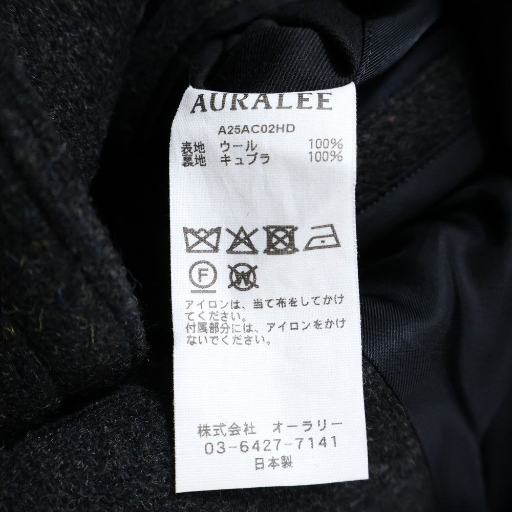 AURALEE(オーラリー) 25AW SHETLAND WOOL DOUBLE CLOTH BLOUSON DARK CHARCOAL A25AC02HD ウール ダブル クロス ブルゾン ダークチャコール