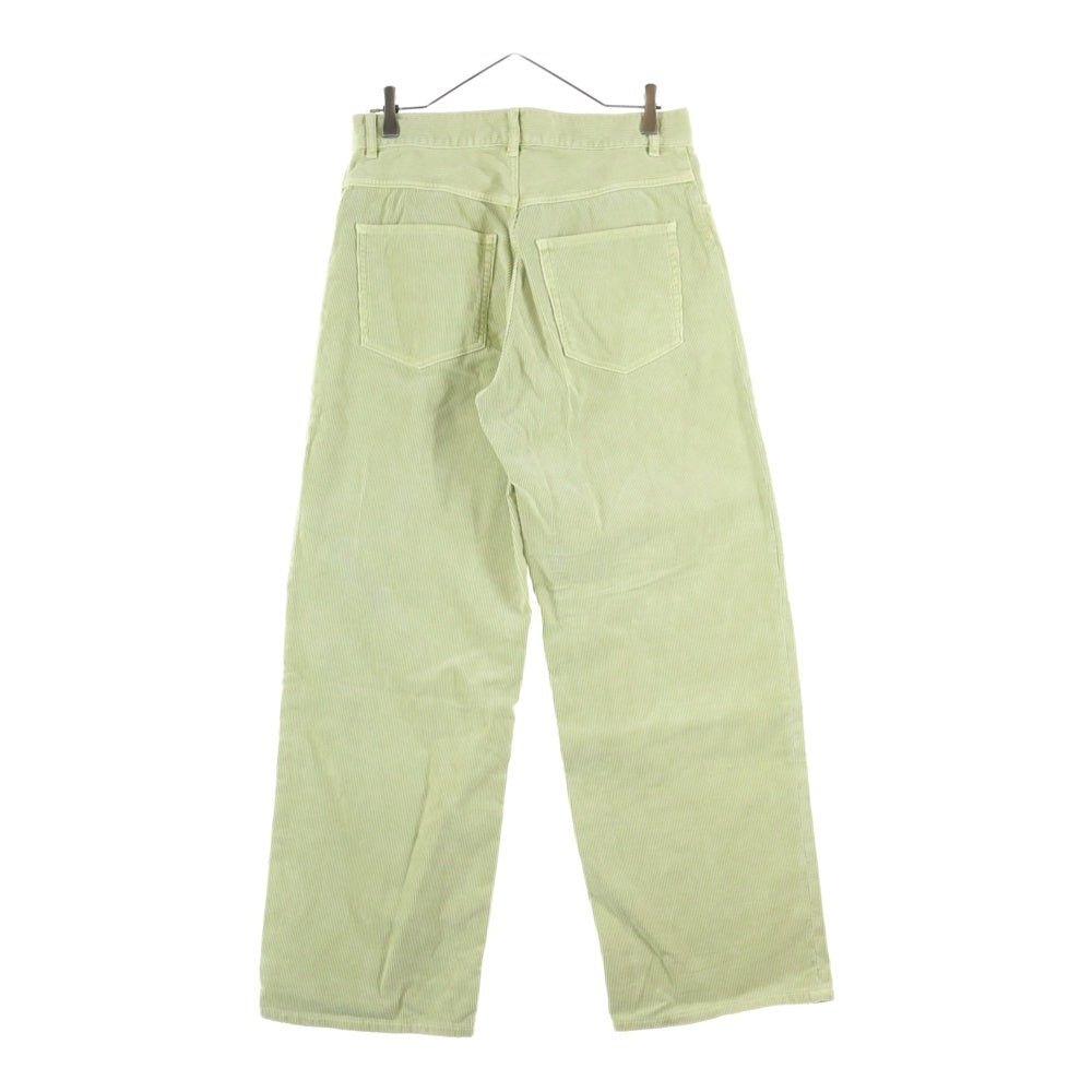 AURALEE(オーラリー) PIGMENT DYED FINX CORDUROY WIDE 5P PANTS A25AP02FC ワイド 5ポケット コーデュロイパンツ グリーン