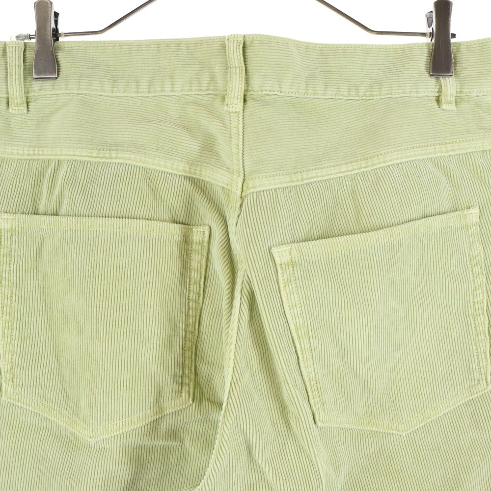 AURALEE(オーラリー) PIGMENT DYED FINX CORDUROY WIDE 5P PANTS A25AP02FC ワイド 5ポケット コーデュロイパンツ グリーン