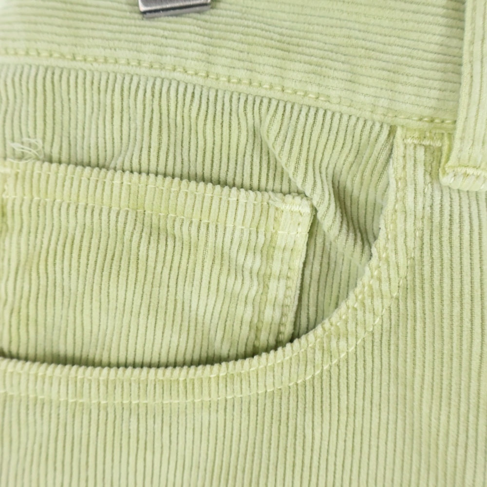 AURALEE(オーラリー) PIGMENT DYED FINX CORDUROY WIDE 5P PANTS A25AP02FC ワイド 5ポケット コーデュロイパンツ グリーン