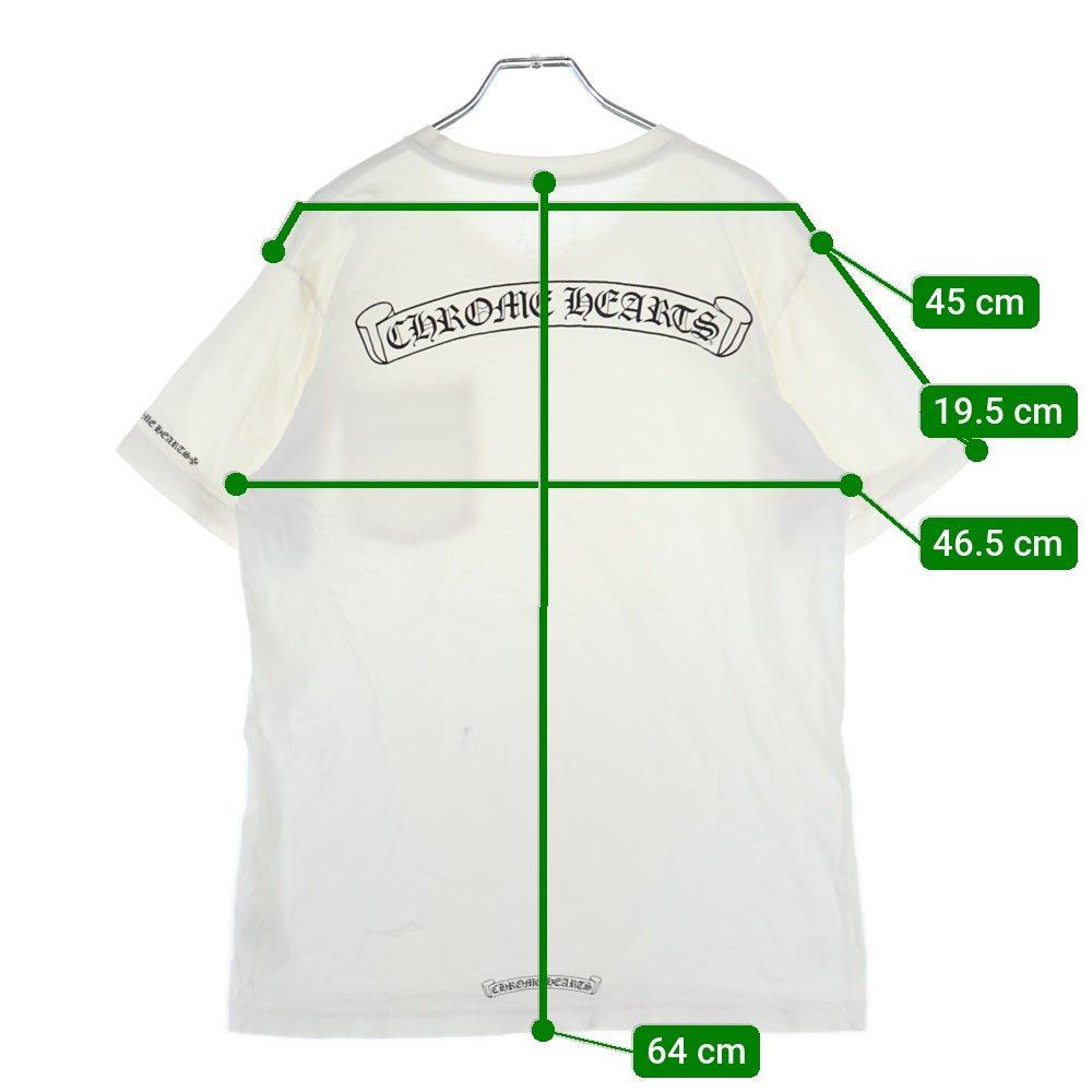 CHROME HEARTS(クロムハーツ) CH T-SHRT LTD USA スクロールラベル プリント半袖Tシャツ カットソー ホワイト