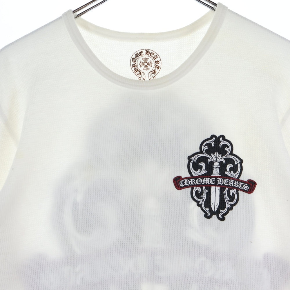 クロムハーツ スクロールラベル サーマル 長袖 Tシャツ ロンT CHROME HEARTS クロムハーツ（原本無） CHクロス スクロールラベル