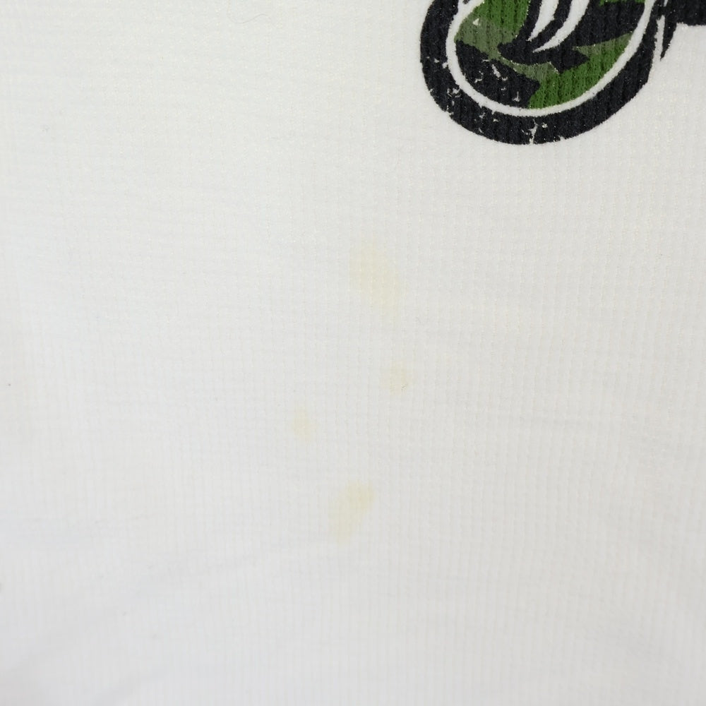 CHROME HEARTS(クロムハーツ) OLD CH THERMAL LTD USA スクロールラベル プリント サーマル 長袖カットソー ホワイト