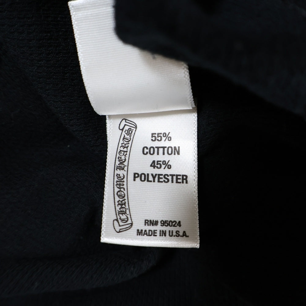 CHROME HEARTS(クロムハーツ) Thermal L/S 袖ロゴプリントサーマル バーディカルロゴ フローラルクロス 長袖カットソー フローラルプリント ブラック