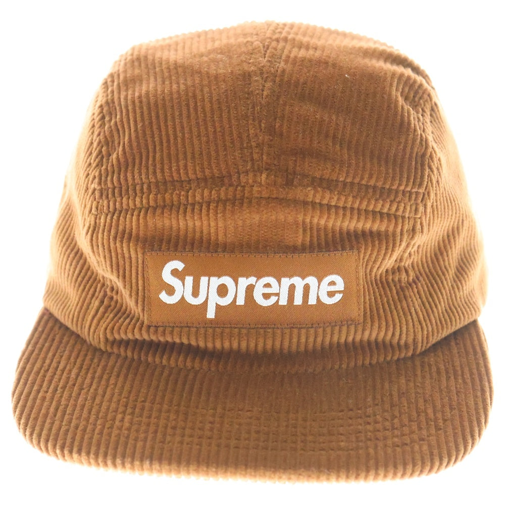 SUPREME(シュプリーム) 16AW Corduroy Camp Cap フロントロゴ コーディロイ キャンプキャップ 帽子 ブラウン